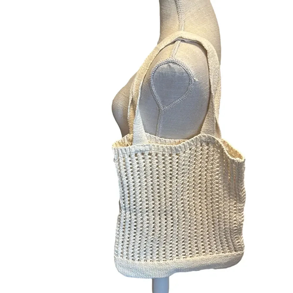 Crochet Loose Knit Boho Shoulder Tote Bag